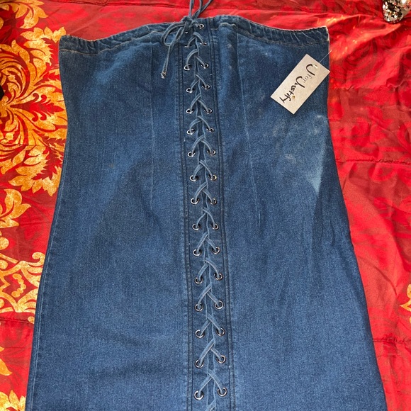 Dresses & Skirts - NEW Jeans TUBE TOP DRESS
